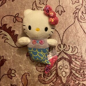 Sanrio Hello Kitty Mermaid Plush with Pink and Blue